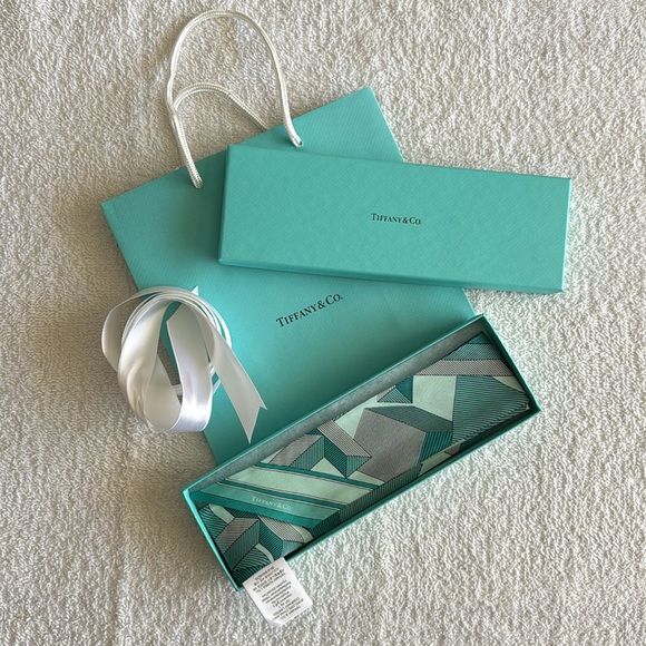 Tiffany & Co. Giant T Ribbon Scarf in Tiffany Blue - Picture 3 of 17